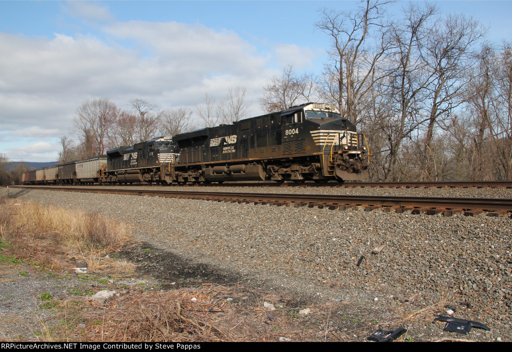 NS 8004 takes train 596 east